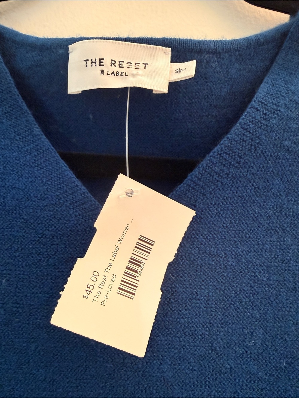 The Reset Navy V-Neck Short-Sleeve Sweater - Picture 2 of 5